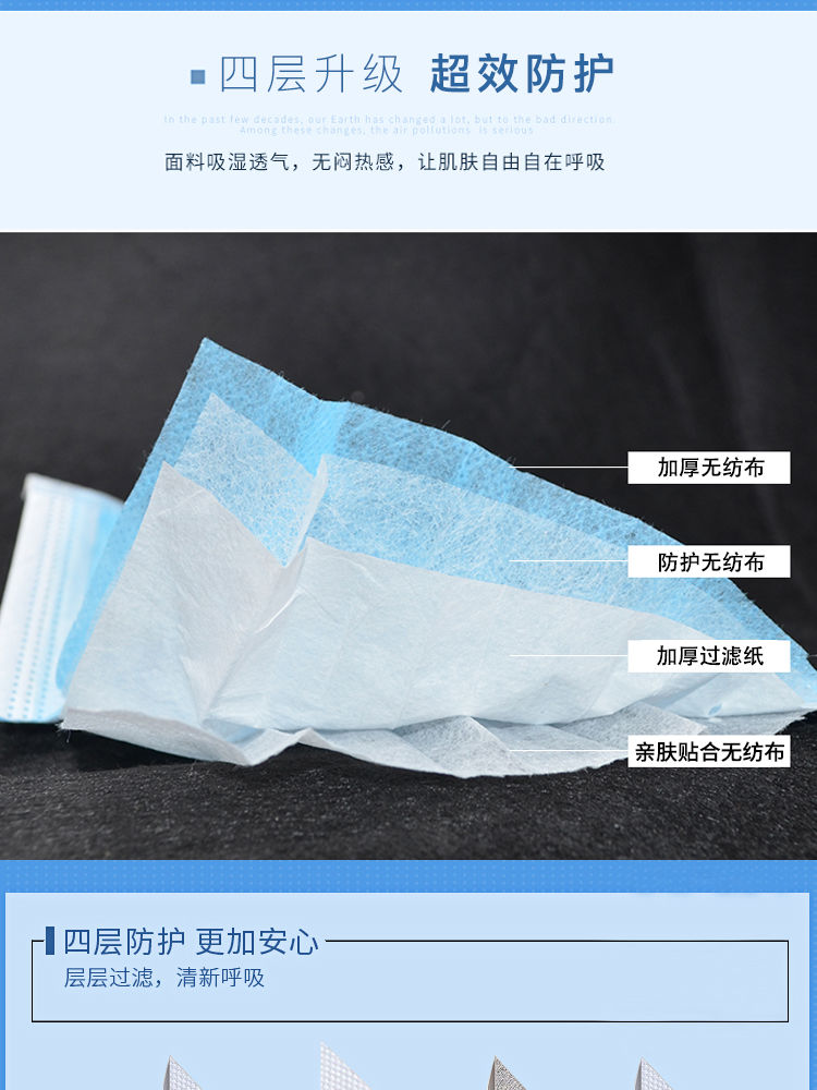 口罩一次性醫(yī)用口罩加厚防塵抗病菌秋冬季男女防風寒防花粉防霧霾